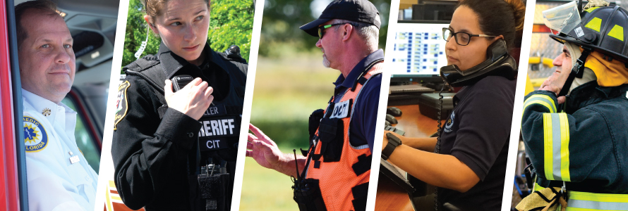 First responders from EMS, law enforcement, emergency management, dispatch, and fire service